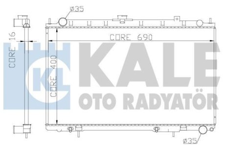 NISSAN радіатор охолодження Maxima QX IV 2.0/3.0 00- Kale 342045