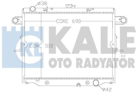 TOYOTA Радіатор охолодження Land Cruiser 100 4.7 98- Kale 342175