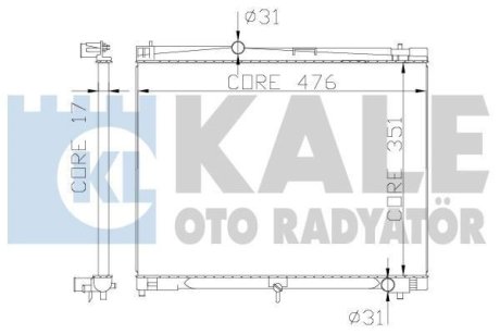 TOYOTA радіатор охолодження Yaris 1.0/1.3 05- Kale 342215