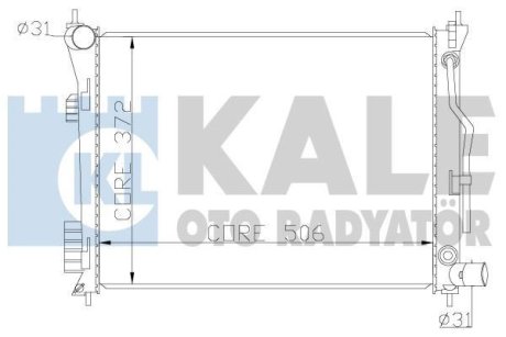 Радиатор охлаждения Hyundai Accent Iv, I20 - Kia Rio Iii Radiator Kale 342280