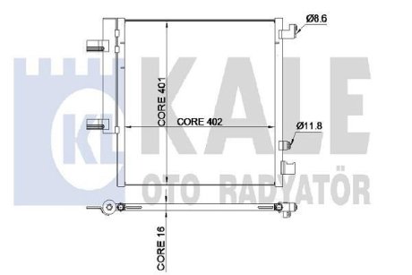 CHEVROLET радіатор кондиціонера Spark 1.0/1.2 10- Kale 342515