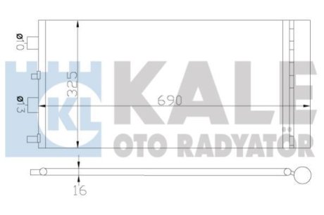 Радиатор кондиционера Dacia Duster, Renault Duster OTO RADYATOR Kale 342840