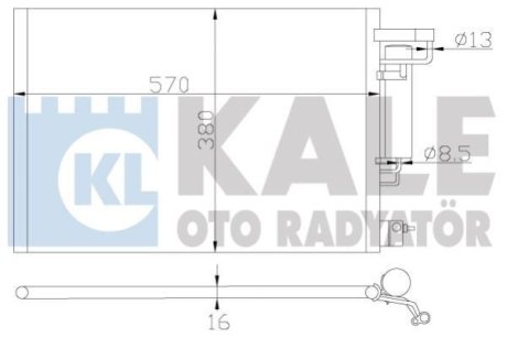 Радиатор кондиционера Ford Fiesta VI Condenser OTO RADYATOR Kale 342870