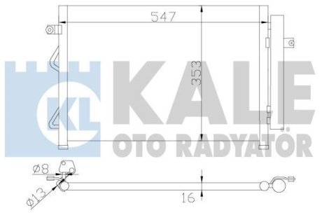 HYUNDAI Радіатор кондиціонера (конденсатор) Getz 1.5CRDi 05- Kale 342975