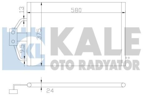 RENAULT Радіатор кондиціонера (конденсатор) Megane I 95- Kale 344320