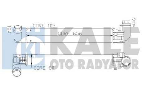 Интеркулер Renault Duster (10-) OTO RADYATOR Kale 345090