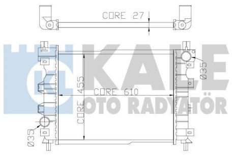 LANDROVER Радіатор охолодження Freelander 1.8/2.5 98- Kale 350800