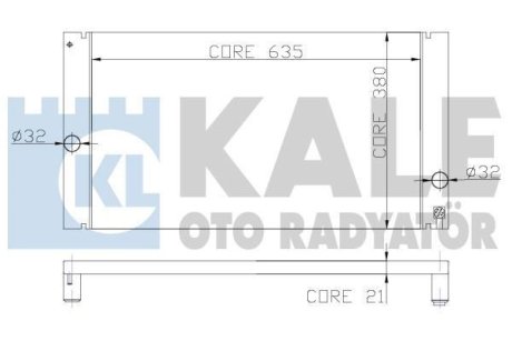 VOLVO радіатор охолодження C30/70 II,S40 II,V50 2.0/2.5 04- Kale 352800