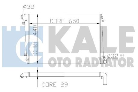 VW радіатор охолодження Audi A,Caddy III,Passat,Touran 1.9/2,0TDI -10 Kale 353600