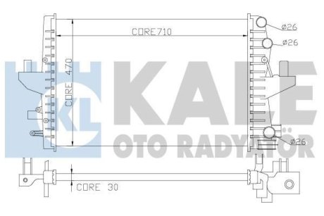 VW радіатор охолодження T5 1.9 TDI 03- Kale 354100