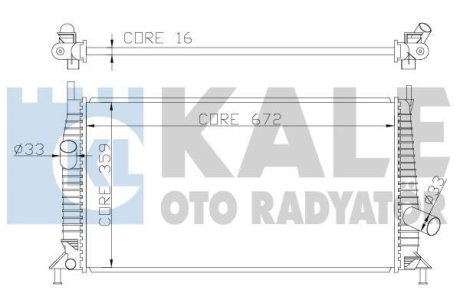 VOLVO радіатор охолодження C30/70,S40 II,V50,Ford C-Max,Focus II,Mazda 3 1.3/2.0 03- Kale 356300