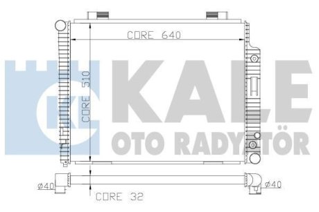 DB Радіатор охолодження двиг. W210 2.0/3.2 95- Kale 360500