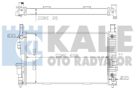 DB радіатор охолодження A-Class W169/245 1.5/2.0 04- Kale 361700