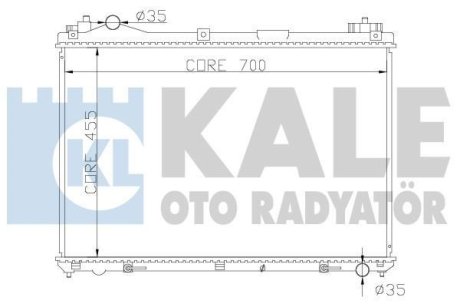 SUZUKI Радіатор охолодження двиг. Grand Vitara II 1.6/2.7/3.2 05- Kale 365400