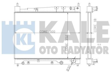 TOYOTA радіатор охолодження з АКПП Yaris 1.3/1.5 99- Kale 366000