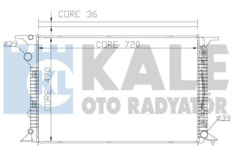 VW Радіатор охолодження Audi A4/5, Q5 2.7TDI/3.0 Kale 367700