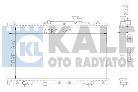 HYUNDAI Радіатор системи охолодження двигуна Accent II 1.3/1.5 00- Kale 369000