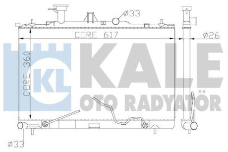 HYUNDAI Радіатор охолодження Matriz 1.5CRDi/1.8 01- Kale 369700