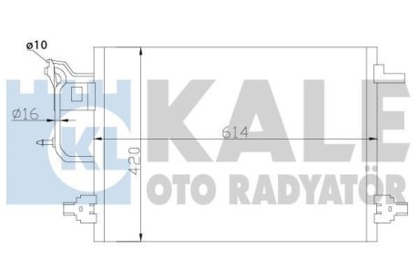 VW Радіатор кондиціонера (конденсатор) без осушувача Audi A6 97- Kale 375600