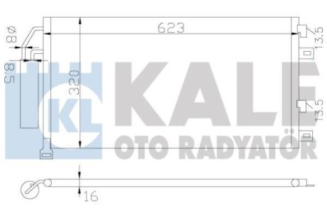 MINI Радіатор кондиціонера (конденсатор) (R50, R53), (R52) Kale 384700