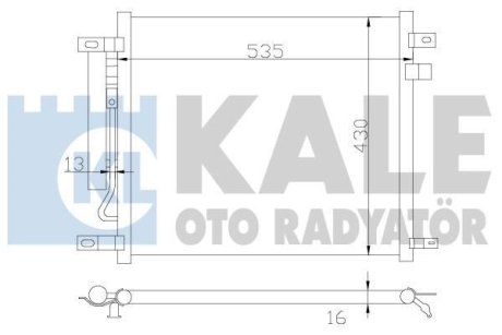 CHEVROLET Радіатор кондиціонера (конденсатор) з осушувачем Aveo 08- Kale 385200