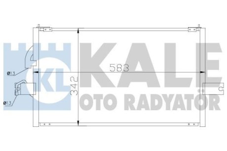 HYUNDAI Радіатор кондиціонера (конденсатор) Accent I 94- Kale 386400