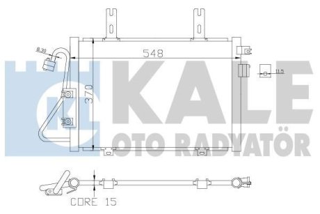 RENAULT Радіатор кондиціонера (конденсатор) Kangoo 97- Kale 389400