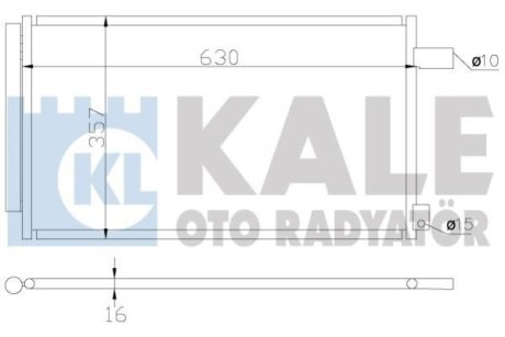 FIAT Радіатор кондиціонера (конденсатор) Sedici, Suzuki SX4 06- Kale 393900