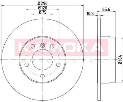 Гальмiвнi диски BMW 1 (E81/E87)/3 (E90/E92) 05-13 KAMOKA 1031007