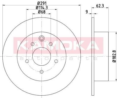 Тормозные диски NISSAN QASHQAI 07- KAMOKA 1031052