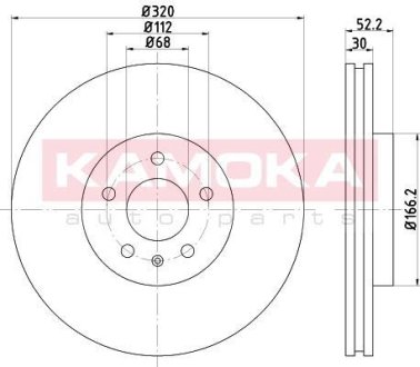 Гальмiвнi диски Audi A4/A5/Q5 07-17 KAMOKA 1031055