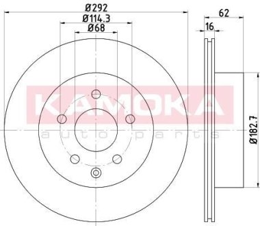 Тормозные диски NISSAN X-TRAIL01-/RENAULT KOLEOS 08- KAMOKA 1031096