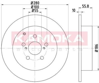 Гальмівні диски TOYOTA AVENSIS(T25) 03- KAMOKA 1031101