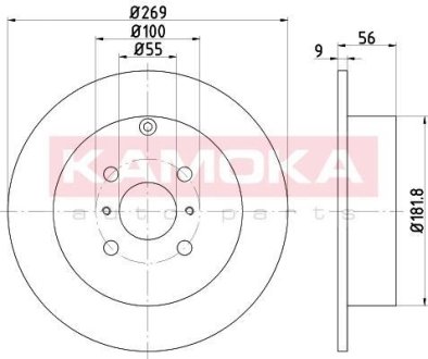 Тормозные диски TOYOTA COROLLA(E12) 02-07/YARIS 99-05 KAMOKA 1031102