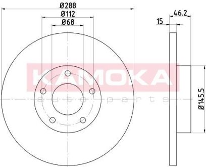 Гальмiвнi диски Audi 100 90-94/A4 95-01/A6 94-97 KAMOKA 1031103