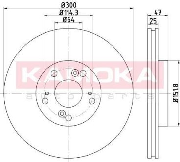 Гальмівні диски HONDA ACCORD VII 03- KAMOKA 1031127