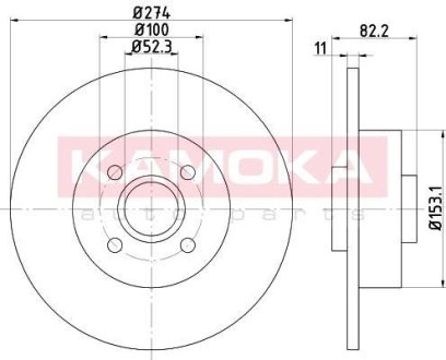 Гальмiвнi диски з пiдшипником RENAULT MEGANE I 96-03/SCENIC 97-03 KAMOKA 1031134