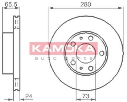 Гальмівні диски CITROEN JUMPER/FIAT DUCATO/PEUGEOT BOXER 94-02 KAMOKA 1031534