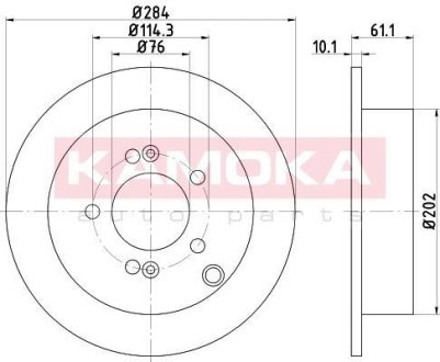 Тормозные диски HYUNDAI IX 35 10-/SANTA FE 01-06/TRAJET 00-08/TUCSON 04-10 KAMOKA 103159