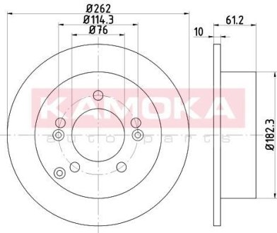 Гальмівні диски HYUNDAI SONATA 05-/TUCSON 04-/KIA MAGENTIS 04-/SPORTAGE 05- KAMOKA 103162