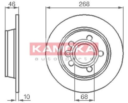 Гальмiвнi диски VW Sharan/Seat Alhambra 96-10 KAMOKA 1031694