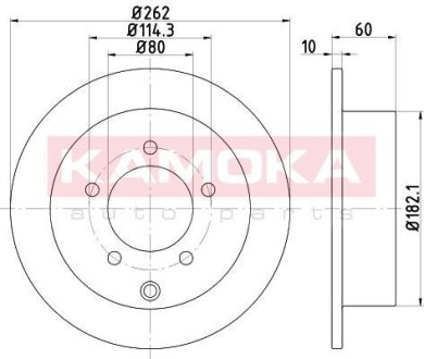 Тормозные диски MITSUBISHI LANCER 08- KAMOKA 103169