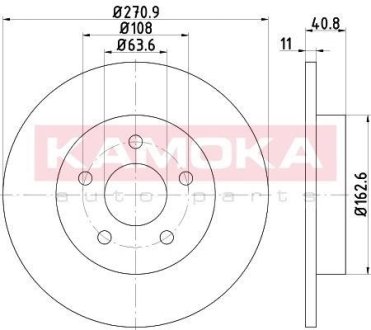 Гальмівні диски FORD FOCUS III 11- KAMOKA 103183