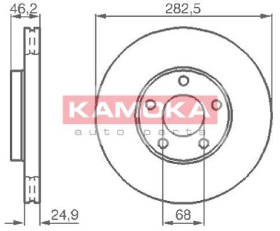 Гальмiвнi диски VW Passat 96-00 KAMOKA 1032028 (фото 1)