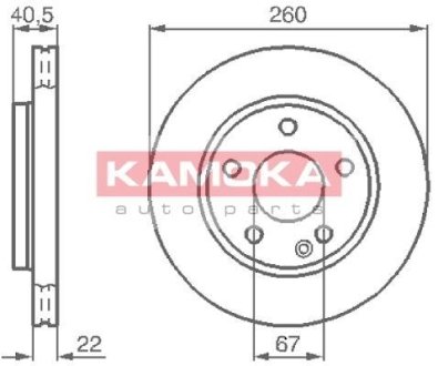 Тормозные диски MERCEDES KLASA A (W168) 97-04 KAMOKA 1032070