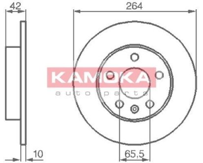 Тормозные диски OPEL ASTRA G 95-05/ASTRA H 04- KAMOKA 1032088