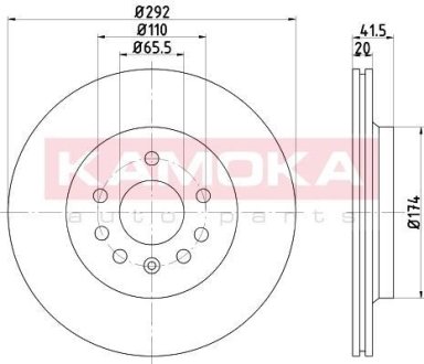 Тормозные диски FIAT CROMA 05-/OPEL SIGNUM 03-/VECTRA C 02- KAMOKA 103213