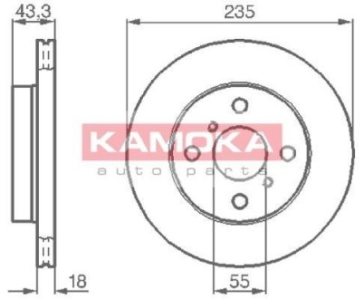 Гальмівні диски TOYOTA YARIS I 99- KAMOKA 1032168