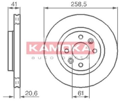 Гальмівні диски RENAULT 19 88-95/CLIO I/II 90-/MEGANE 95-03/KANGOO 97- KAMOKA 1032192