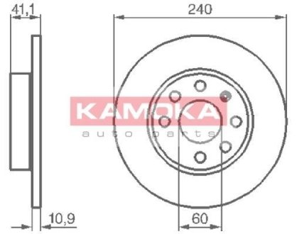 Тормозные диски OPEL CORSA C 00- KAMOKA 1032258